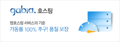 웹호스팅 서비스의 기준 가동률 100% 추구! 품질을 보장하는 가비아 호스팅